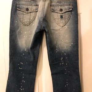 Vintage Destroyed Apollo jeans Cropped blue denim jeans Size 3/4